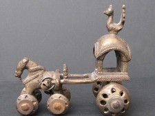 Horse And Cart On Wheels In BRONZE, INDIA