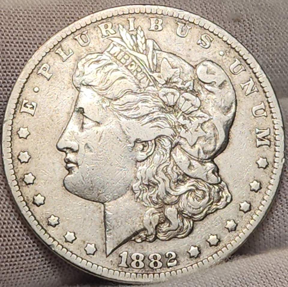 👀 Carson City Silver! 1882 CC Morgan Dollar, 1878 CC Quarter, 1876 CC Dime MSXL - Image 3 of 4