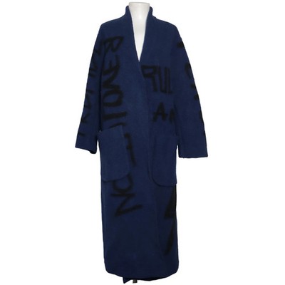 Ottodame, Mantel, Damen, Größe: 46/48, Blau/Schwarz, Polyester/Wolle, Batik #peT