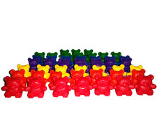 Learning Resources 48 Replacement Baby Bear Counters Primary Color Green Orange