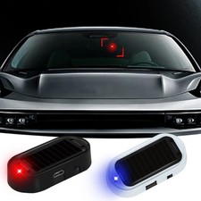 Car Solar Anti-Theft Alarm LED Flashing Security Light Fake Lamp Solar Car Light