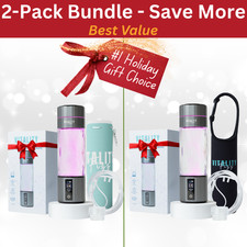 2 Pack Portable Hydrogen Water Bottle Generator 6k Ppb Spepem Usb Rechargeable