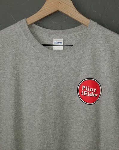 Pliny The Elder IPA Beer T-Shirt Russian River Brewing Vintage Gray NEW Large LG - Picture 3 of 7