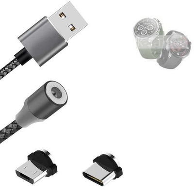 Magnet-Lade-Kabel für OnePlus Watch 3 mit USB-Typ C und Micro-USB-Anschluss