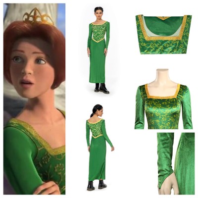 Shrek Fiona Prinzessin Cosplay Kostüm Kleid Outfits Halloween Fancy Party Anzug