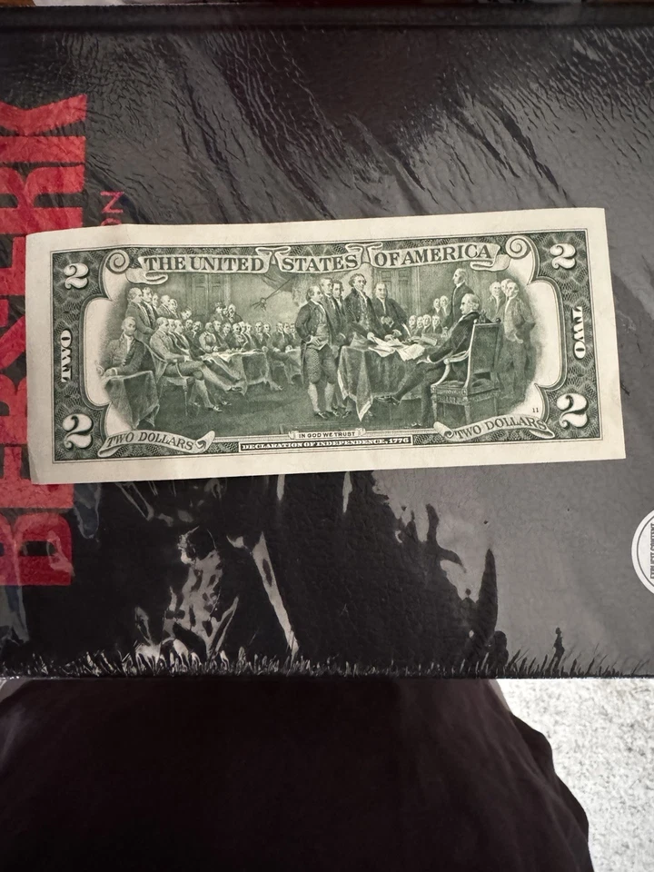 🔥 2 DOLLAR  BILL 2017 SERIES L, LA RARE LETTER   - Image 2 of 2