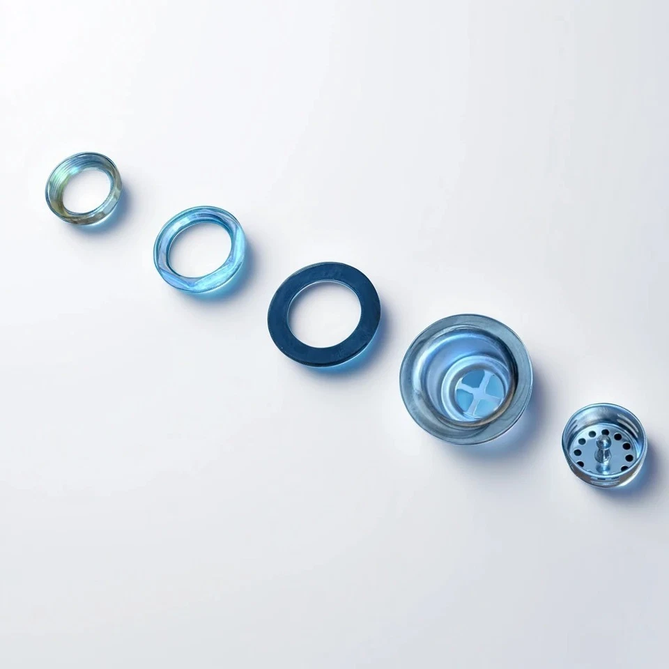 Kit de fregadero de concesión de 4 compartimentos con coladores y pegatinas (pequeño) Foto 3 de 3