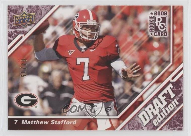 Matthew Stafford Upper Deck Draft Edition #3 Burgundy