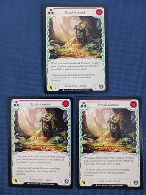 FAB Break Ground Red x3 ELE131 1st Edition Flesh and Blood 2021 NM