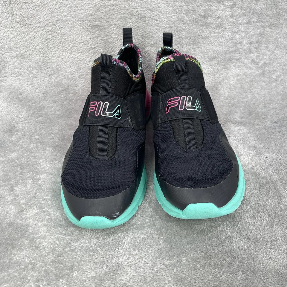 Fila Zapatos Mujer Talla 8.5 Sin Cordones Tejido Tenis Atléticos Atletismo Gimnasio Entrenamiento Foto 2 de 4