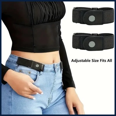 Jump In Unisex Black Elastic Belt