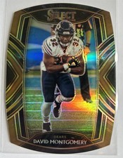 David Montgomery Chicago Bears 2020 Select #214 Club Level Die Cut Bronze Prizm