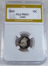 1869 Proof Seated Liberty Dime 10C PROOF SIXTY FIVE PLUS CAM PQ BEAUTY #58535-3