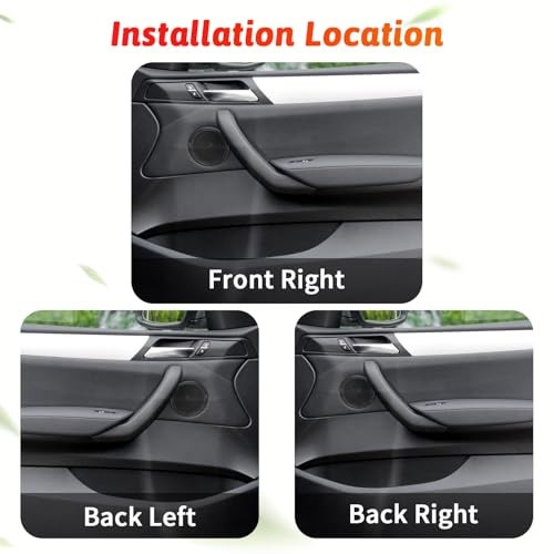 3PCS Car Interior Inner Door Pull Handle Cover Fit for BMW X3 F25 18d 18i 20dX - Picture 2 of 7