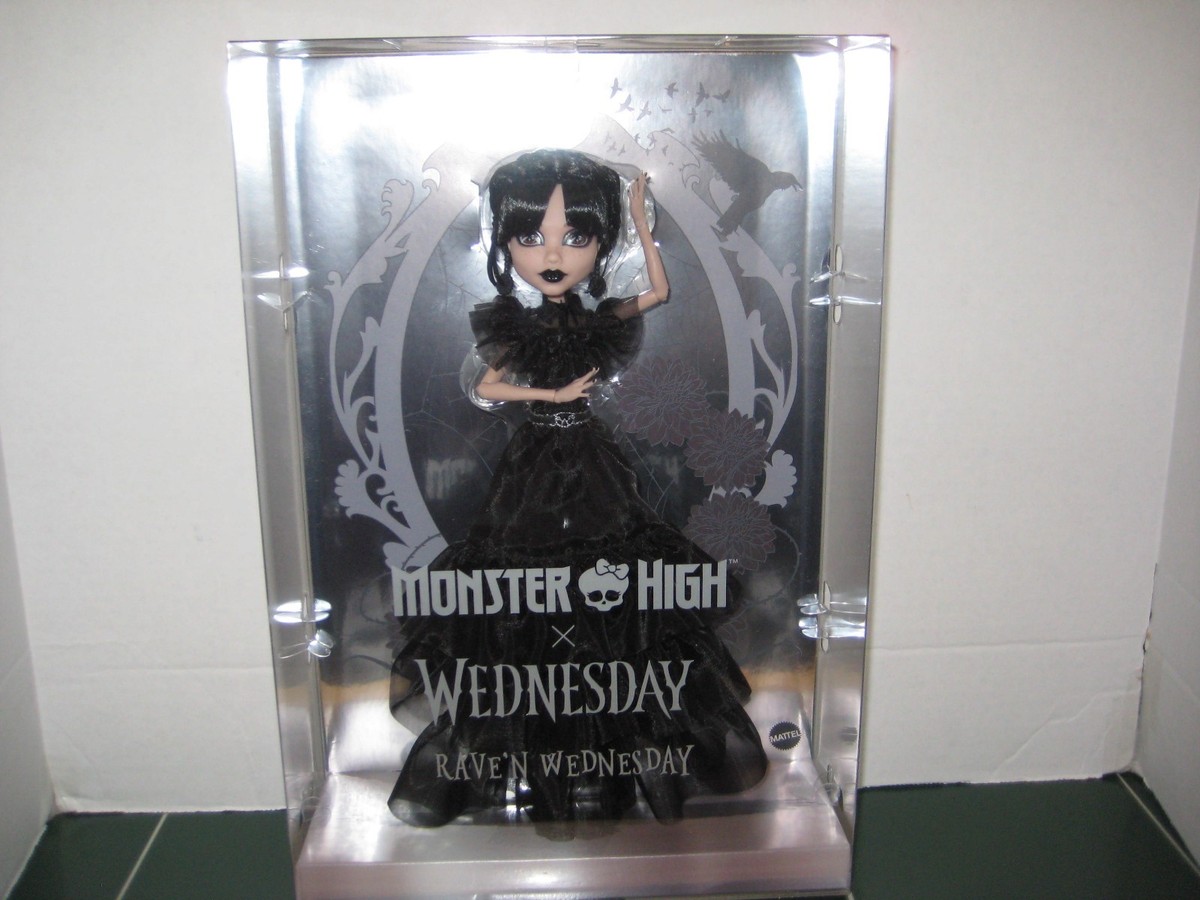 モンスターハイ Raven ウェンズデー　ドール Monster High WEDNESDAY MONSTER HIGH RAVE N DANCE TV DOLL NEW SEALED w/COA GEM
