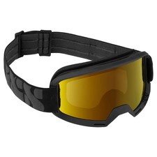 iXS Hack Racing Goggles with Mirror Gold Lens - Anti-Fog, Ergonomic,