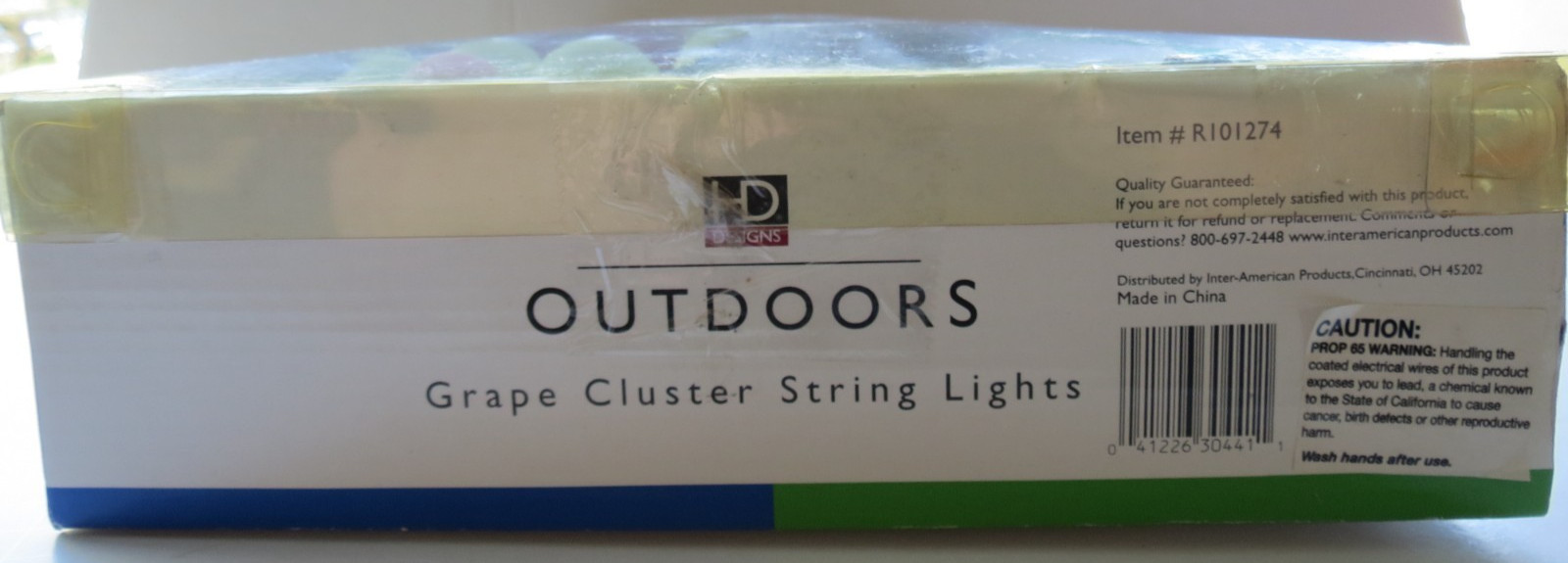HD Designs Outdoors Grape Cluster 30.5 Foot String Lights NEW IN BOX WORKS