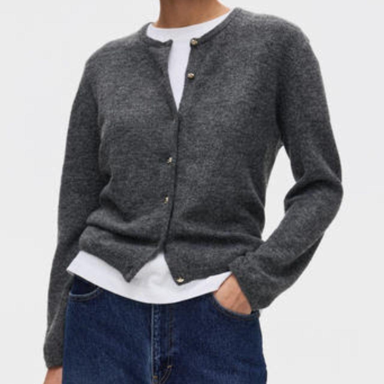 H&M Women's Gold Button Cardigan