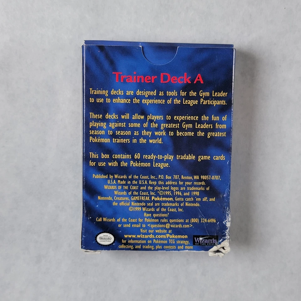 1999 Pokemon Trainer Deck A Box Brock’s Deck OPENED NO CARDS - Image 2 of 4