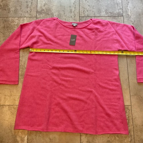 J Jill Women’s Sz XL Pink 100% Cashmere Sweater Pullover Tunic Style NWT $199 - Picture 5 of 9