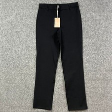 Quince Pants Womens Petite S Black Slim Ankle Stretch Work Dress Trousers Office