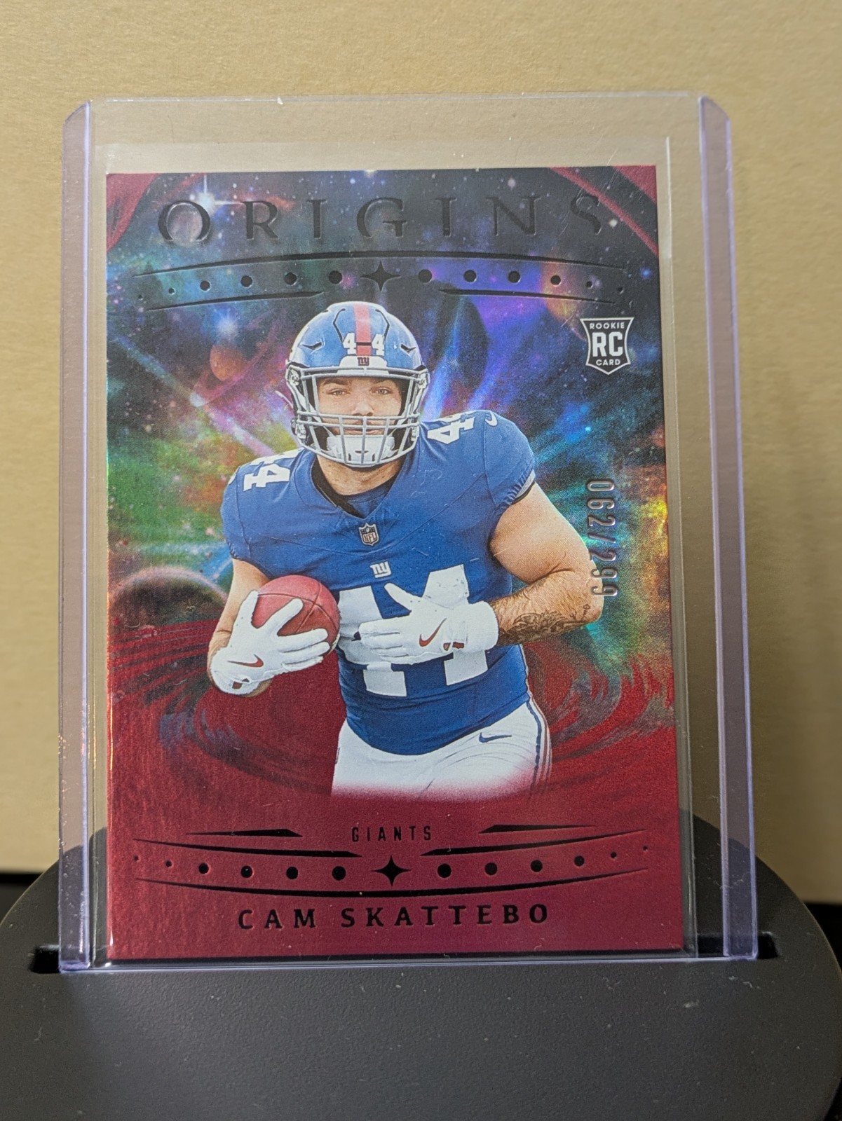 2025 Panini Origins - Rookies Cam Skattebo, Cam Skattebo #123 Red /225 (RC)