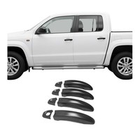 TüRgriff Blende TüRgriffkappen FüR VW Amarok 2010-2021 4-TüR Edelstahl Dunkel 8X
