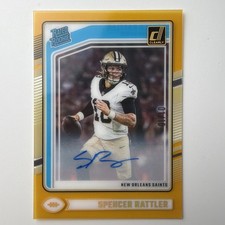 2024 Panini Clearly Donruss Spencer Rattler Auto Autograph Rated Rookie # 1/10
