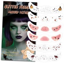 Glitter Freckles, Holographic Face and Body Glitter Tattoo 6pcs Halloween