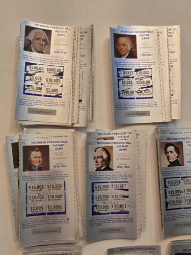 Lot (179) 1976 Michigan Presidents Scratched Lottery Tickets Washington Kennedy - Bild 2 von 12
