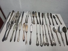 Lot of 36 Assorted Vintage Silverplate Butter Spreaders Ornate Misc