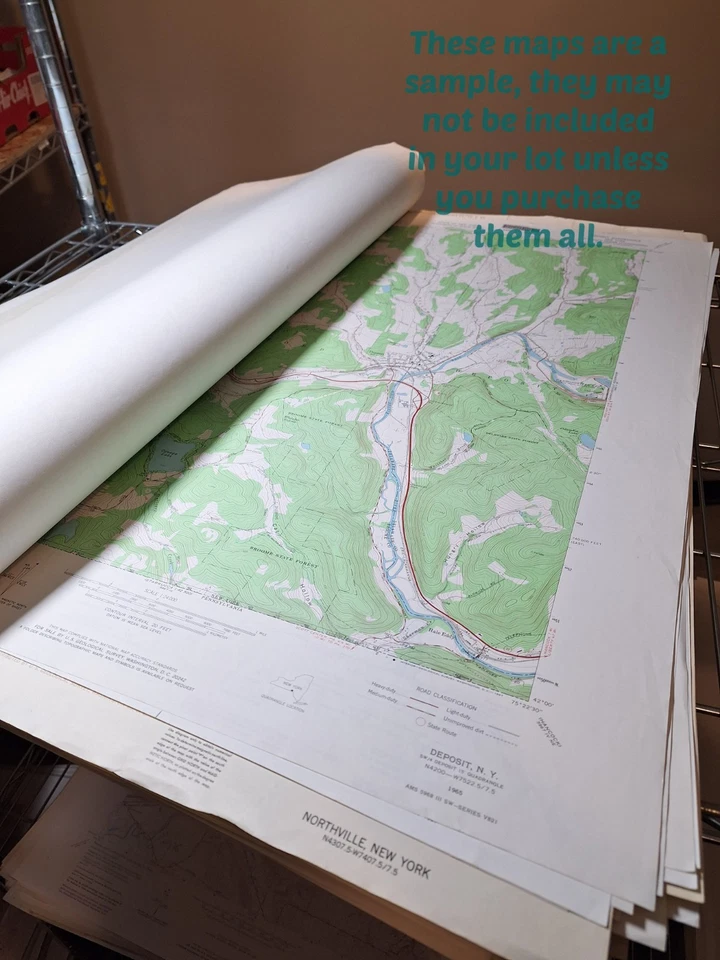 100+ mapas topográficos del Servicio Geológico del USGS de Nueva York vintage - NY - 22"x27" Foto 4 de 4