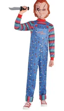 Chucky AMSCAM Halloween Costume NEW IN Package Child Medium 8-10 MASK JUMPSUIT