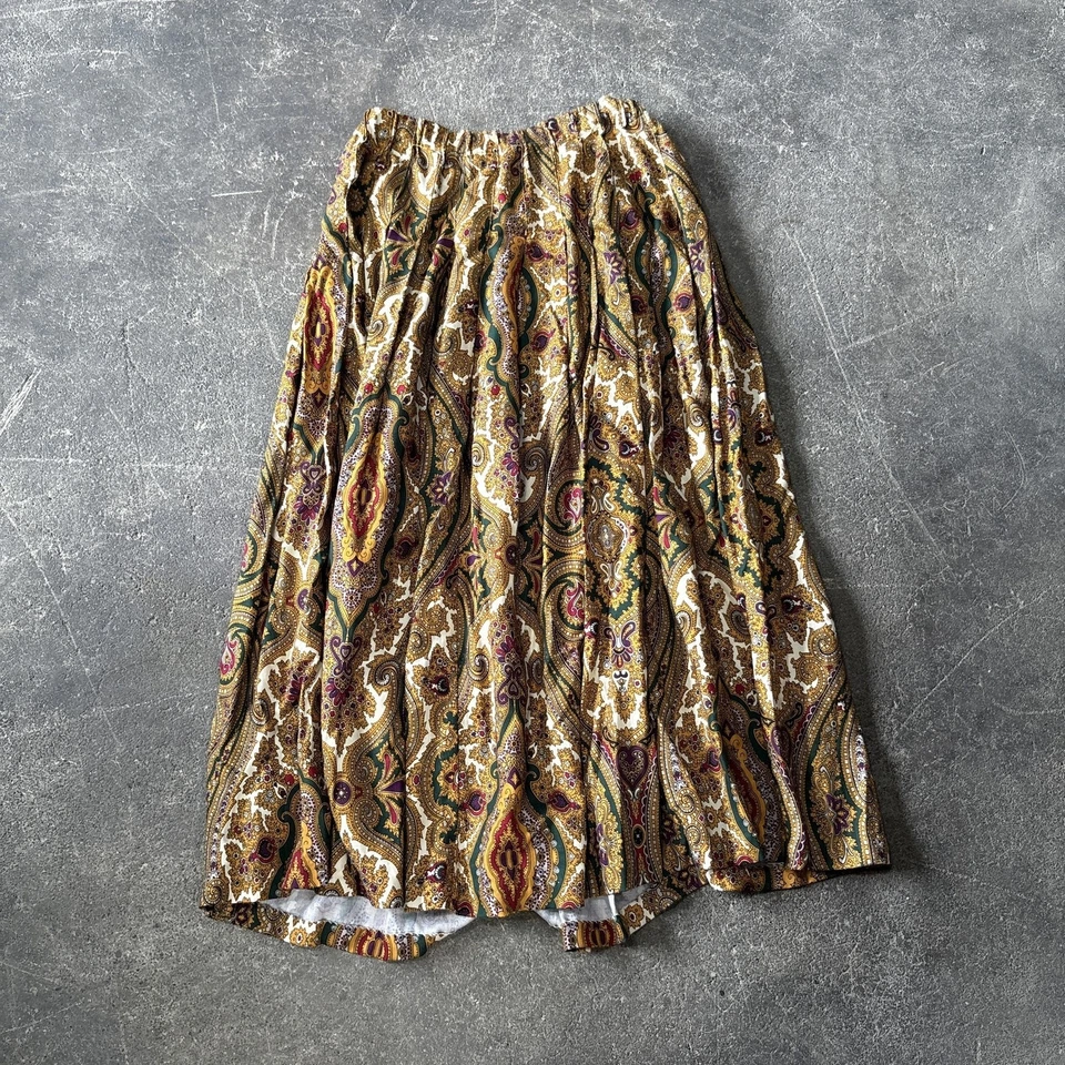 Vintage Marisa Christina Skirt Womens Size Large Paisley Rayon Maxi Boho 90s USA - Image 4 of 4