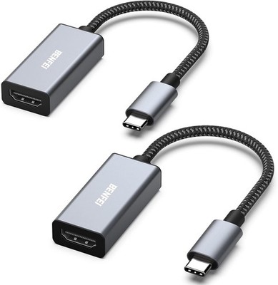 USB C auf HDMI Adapter 4K 60Hz 2er Pack Thunderbolt 3/4 kompatibel für iPhone