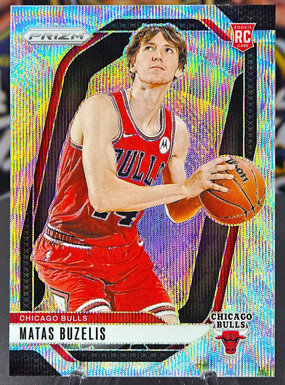2024-25 Panini Prizm Silver Wave Prizm SP! Rookie Matas Buzelis RC Bulls #252