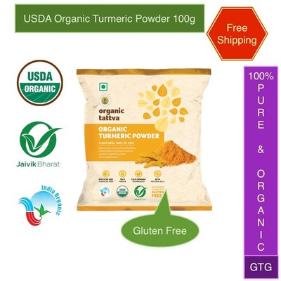 USDA Certified Organic Turmeric Powder Haldi Ground 100g Pure Indian Spice Raw