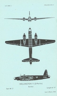 Vickers Gummistiefel II Bomber. Luftfahrtministerium Flugzeug Anerkennungsprofil 1944
