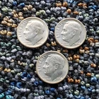 Lot of 3 1964 D Uncirculated Roosevelt Dimes - BU - 90% Silver