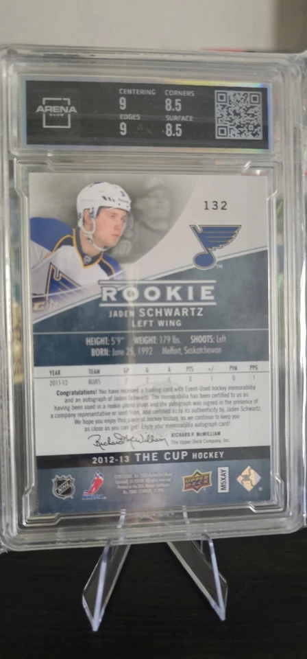 Upper Deck The Cup 2012/99 Jaden Schwartz 9/10 como nuevo RPA parche de novato automático radiocontrol Foto 2 de 3
