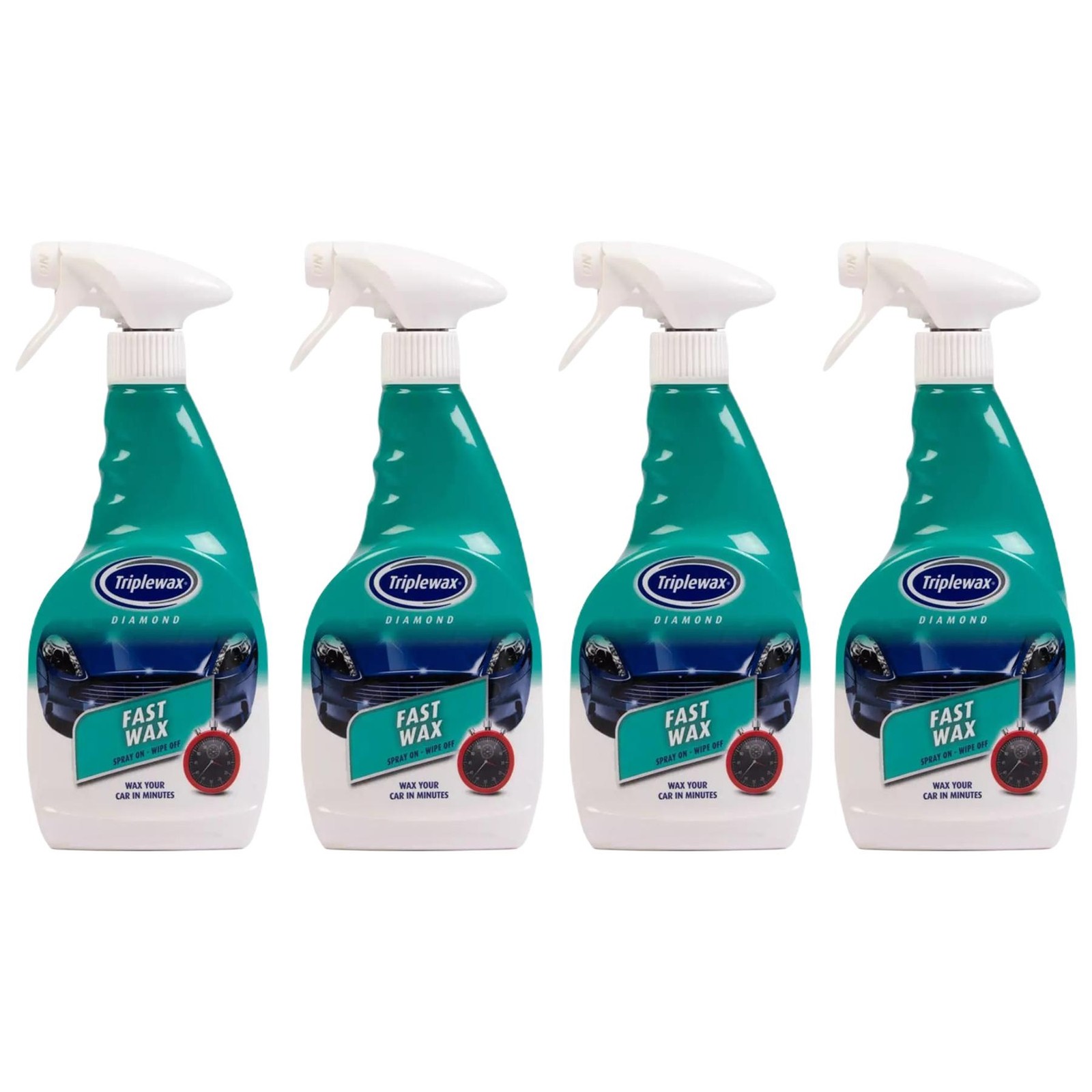 Triplewax Fast Wax Polish Car Exterior Paintwork Valeting Detailing 500ml x4