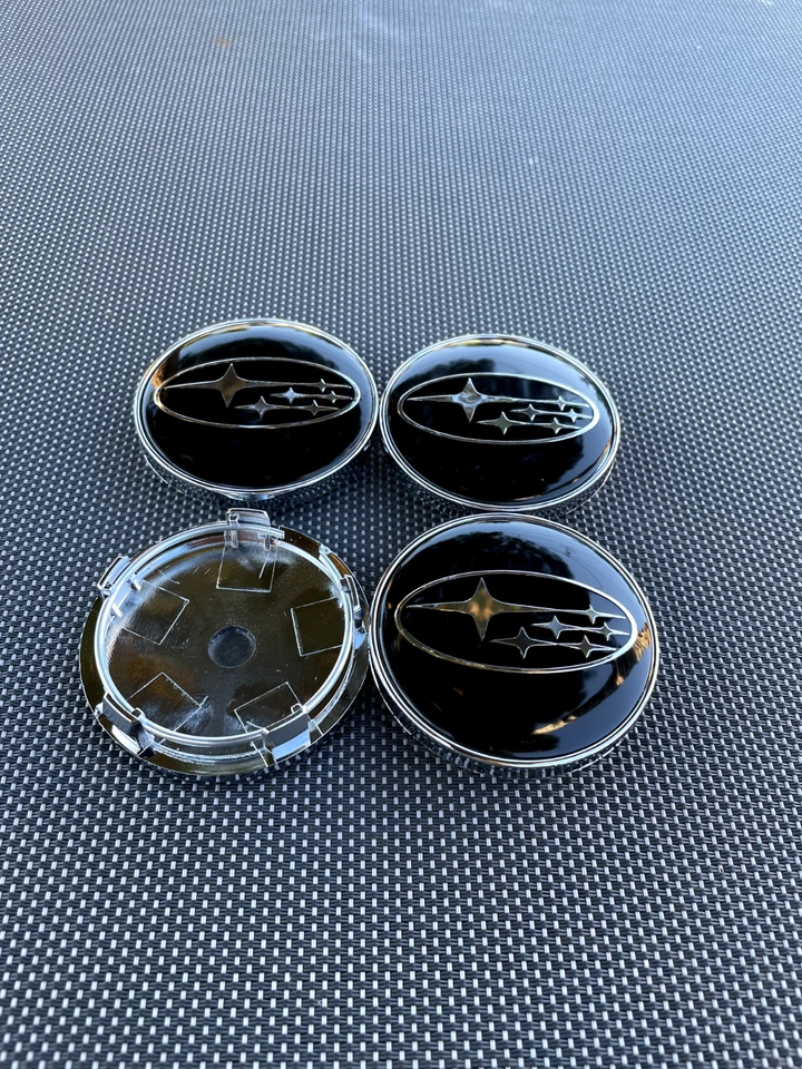 Set Of 4 Subaru Black Wheel Center Cap, 28821SA030 - Image 3 of 4