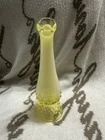 Fenton - Topaz Opalescent - Hobnail Vase - Vaseline - Glows - MCM - Vintage - 8”