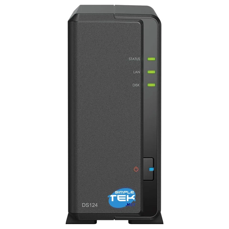 Synology DS124 Nas 1-BAY Slot Single Hard Disk HDD 3TB SATA Ethernet Lan IP - Image 3 of 4