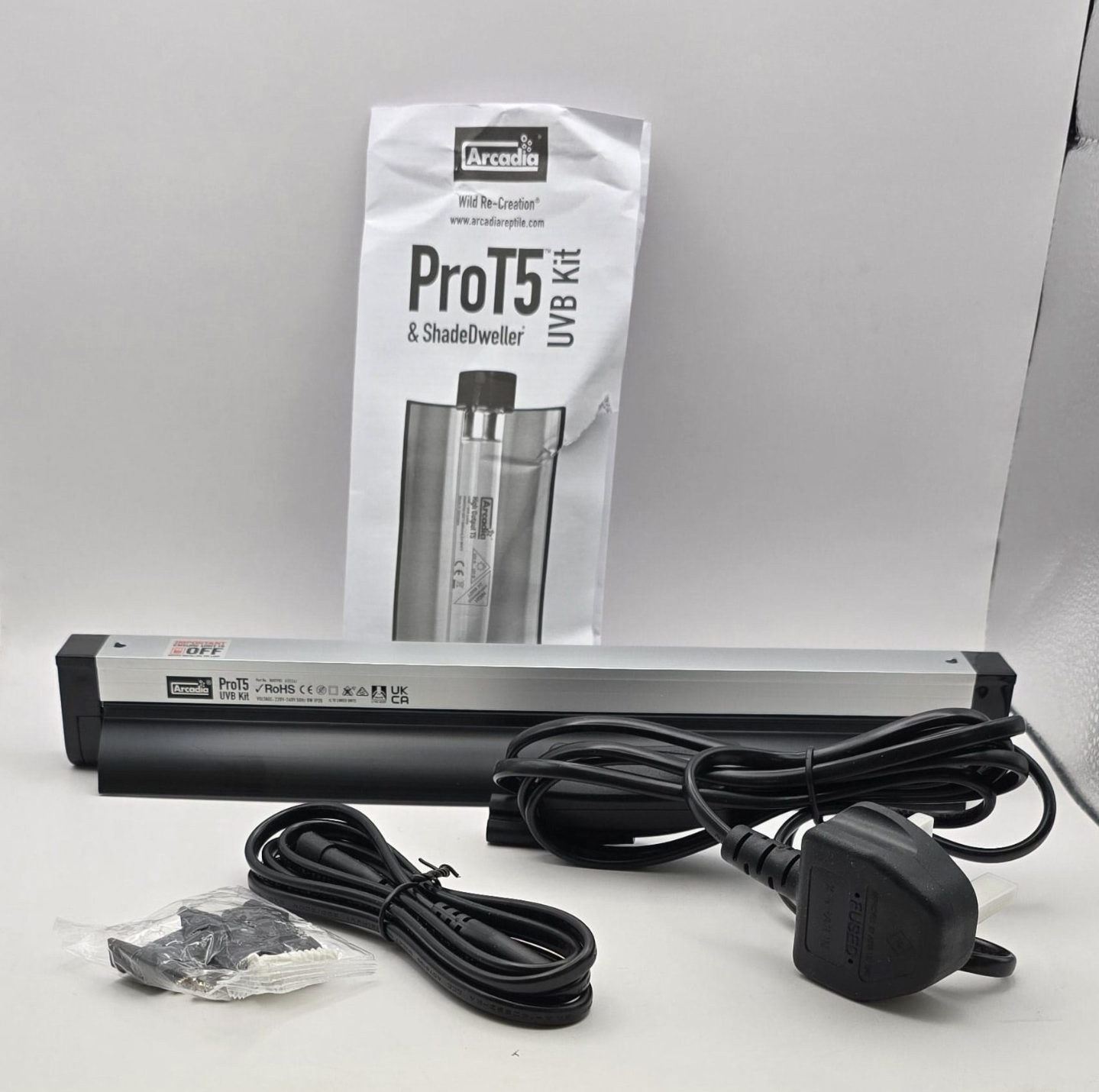 Arcadia Pro T5 UVB Kit 7% ShadeDweller 8w - NEW *Missing Tube Light*