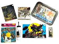 Batman Returns Child's Snack & Play Tray Placemat Dinnerware Flatware Cup Puzzle