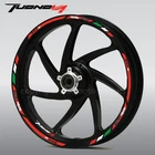 motorcycle wheel decals rim stickers stripes for aprilia Tuono V4 factory red
