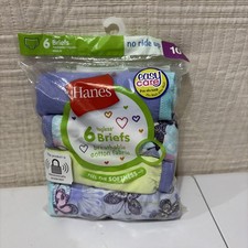Girls' Cotton Brief 6-Pack Size 10