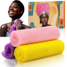 3 Pcs African Net Sponge Exfoliating Bath Scrubbing Long Body Scrubber Net