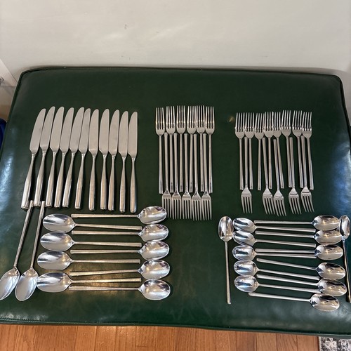 59-teiliges Retroneu Sextett 18/8 Korea Geschirr Messer, Gabeln, Löffel sehr guter Zustand - Bild 12 von 12